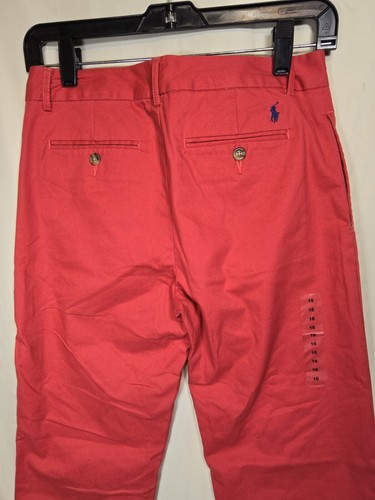 Polo Ralph Lauren Pants Youth Size 16 Women's 0 XS Pink Flat Front Chinos - Picture 7 of 12