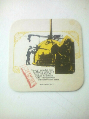 Vintage MARSTON'S / REAL ALE MAT No'3 Cat No'81 Bierdeckel / Untersetzer