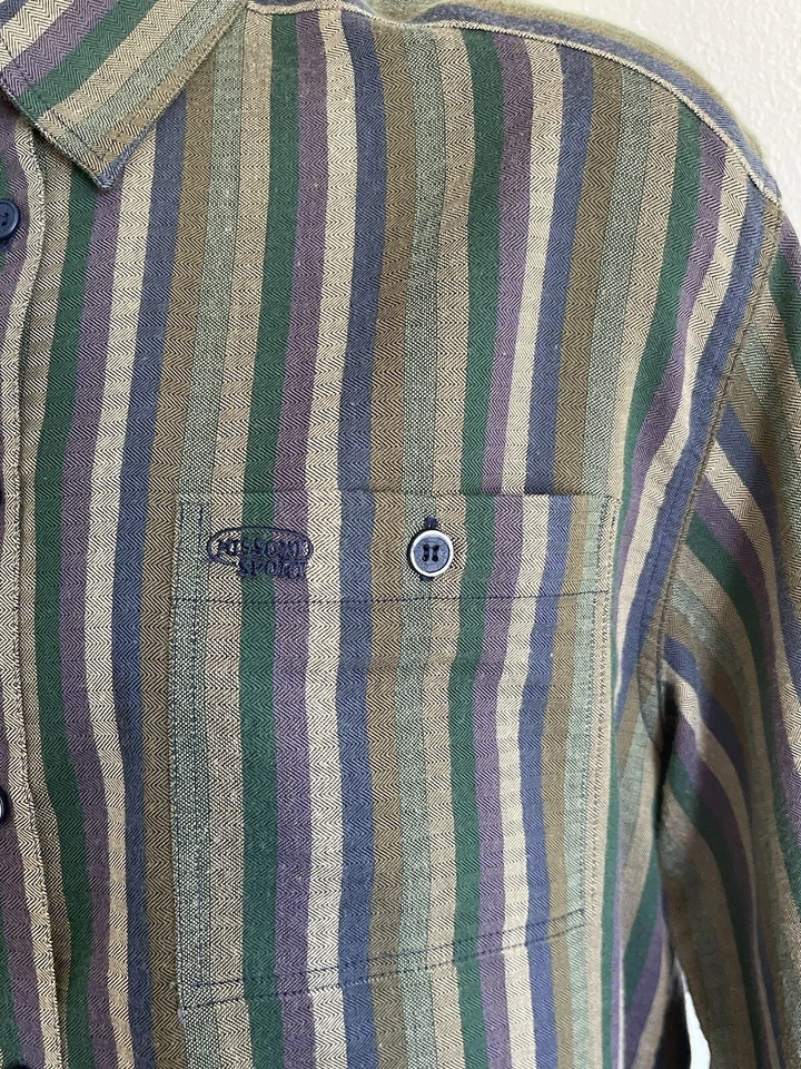 Vintage Missoni Sport Oversize Shirt Unisex Geometric Knit Multicolor Striped L — 第 4/4 张图片