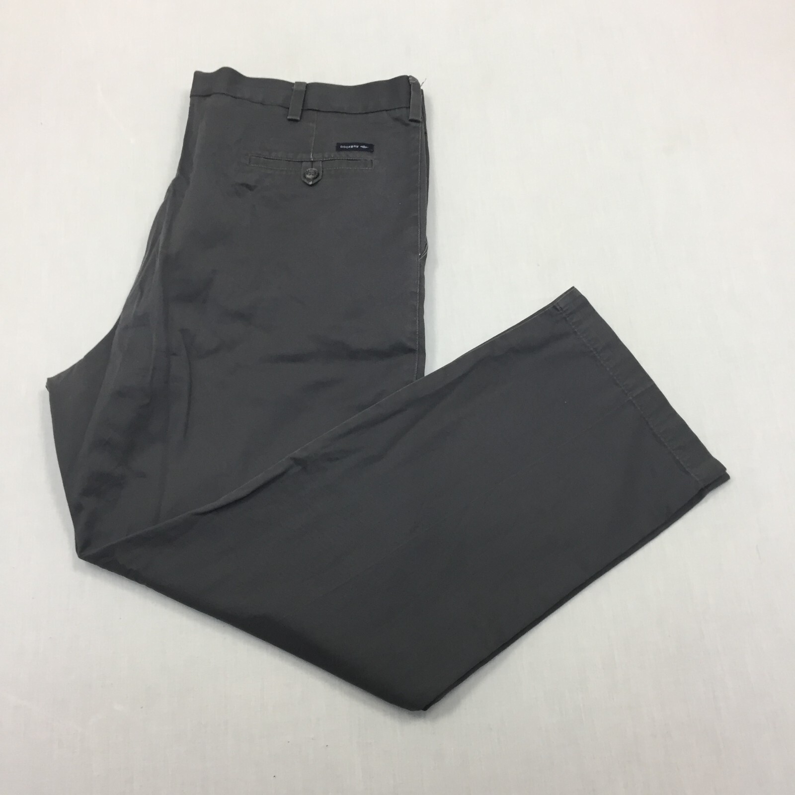 Dockers D2 Chino Trousers Cotton Pants Straight Fit Mens Size 42W 30L Grey