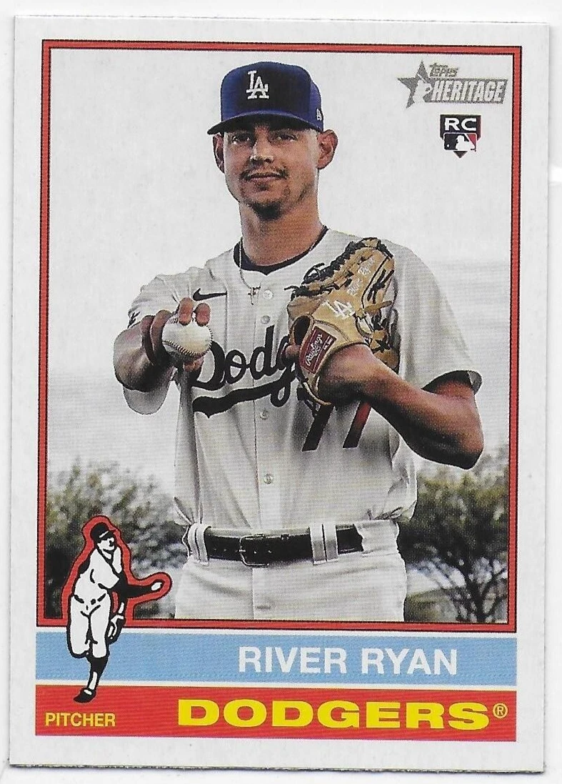 2025 Topps Heritage #45 River Ryan RC - Los Angeles Dodgers