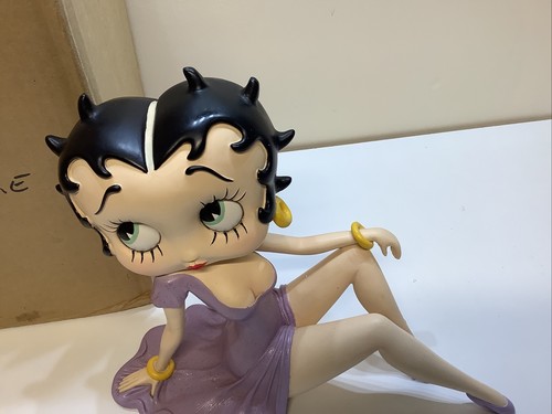 Betty Boop Figurine Sitting Purple Dress Rare 4508FU2 Large 11 Inch - 第 3/10 張圖片