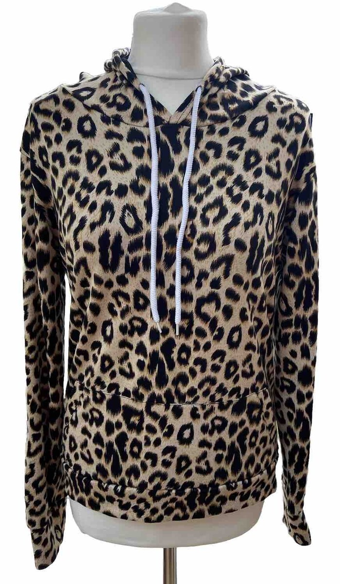 Women's Piece Animal Print Hooded Tracksuit Lounge Suit Size S