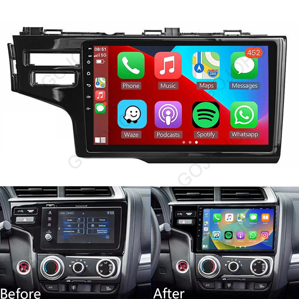 9" For Honda Fit 2014-2018 Android 13 CarPlay Car Stereo Radio BT GPS Navi Wifi - Image 4 of 4