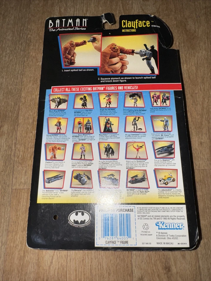 Figura de acción Kenner Batman The Animated Series Clayface NUEVA SELLADA  Foto 3 de 3
