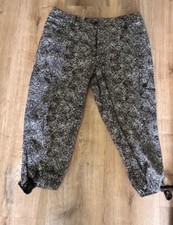 Chico s Capri Cargo Brown Print Pant Size M