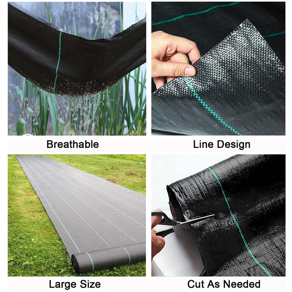 Heavy Duty Weed Control Fabric Ground Cover Membrane Sheet Garden