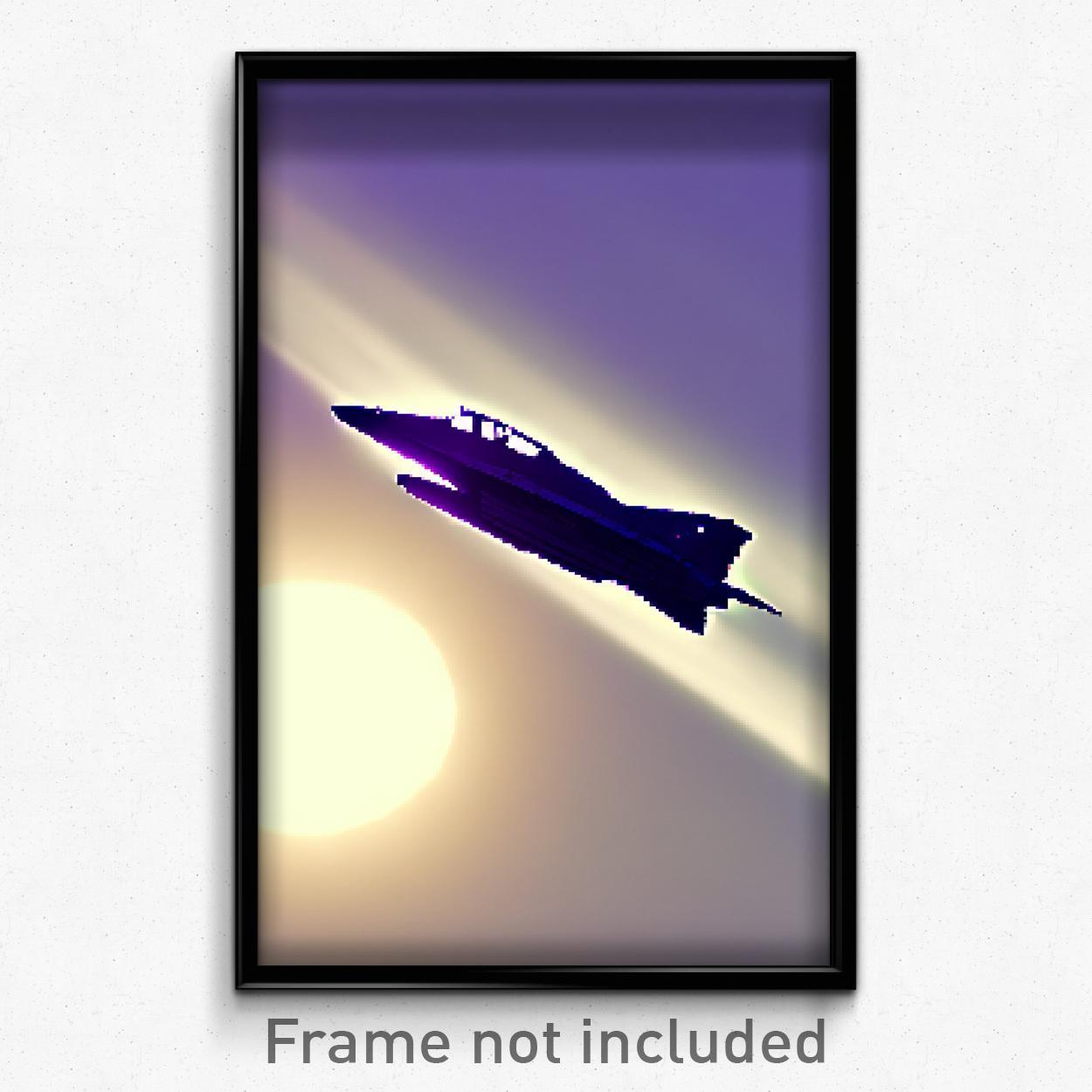 8 Bit Psychedelic Pixel Art Poster - Trippy Video Game Print