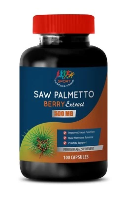 SPORT NUTRITION & VITAMINS hair loss prevention - Saw Palmetto Berry 500mg 1B - DHT prevention