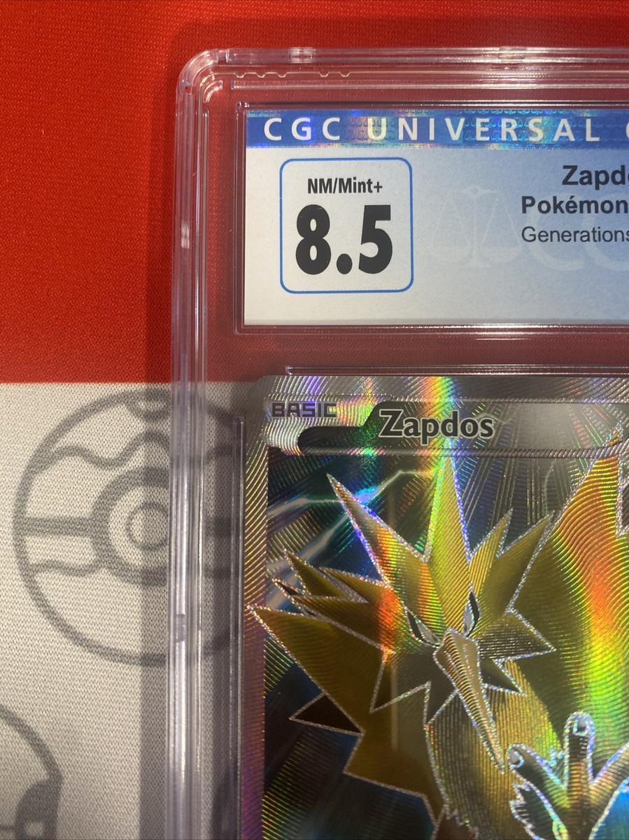 CGC 8.5 Pokemon TCG 2016 Zapdos Full Art 29/83 Generations CGC 8.5 Pokemon TCG 2016 Zapdos Full Art 29/83 Generations