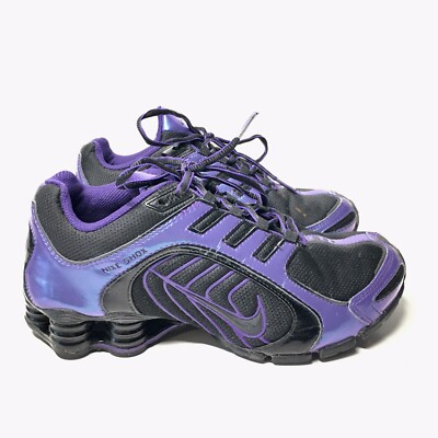 Nike Women's Shox Navina 356918 -055 - Black / Iridescent Purple Size 7