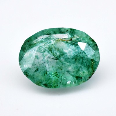 2.60ct 10.30x8.00mm Oval Natural Zambian Green Emerald Certified Loose Gemstone