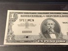 Dominican Republic 1 Peso / UN PESO P-60S 1947 "SPECIMEN" Uncirculated 00000 UNC — photo 3