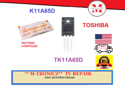 K11A65D TOSHIBA POWER MOSFET TK11A65D TO-220 -FREE HEATSINK