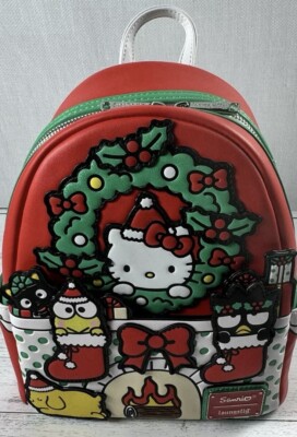 hello kitty christmas mini backpack Loungefly Sanrio Winter Wonderland : Clothing, Shoes & Jewelry adjustable shoulders straps and a carry handle Sanrio Hello Kitty And Friends