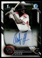 2016 Bowman Draft Chrome Autographs Anfernee Grier Auto Arizona Diamondbacks