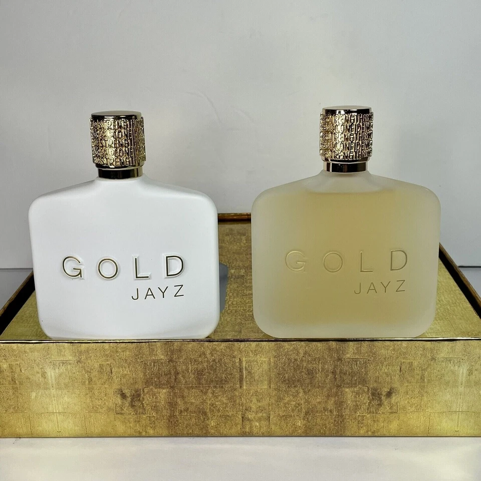Jay Z Gold Gift Set Masculino 3 oz 100 ml Eau De Toilette Spray + 3 oz Após Barba, Novo Na Caixa - Imagem 2 de 4