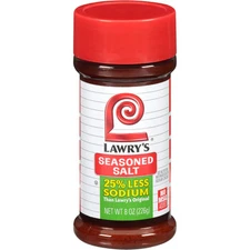 Lawry's Less Sodium Seasoned Salt 8 Ounce Culinary Herb Spice Blend