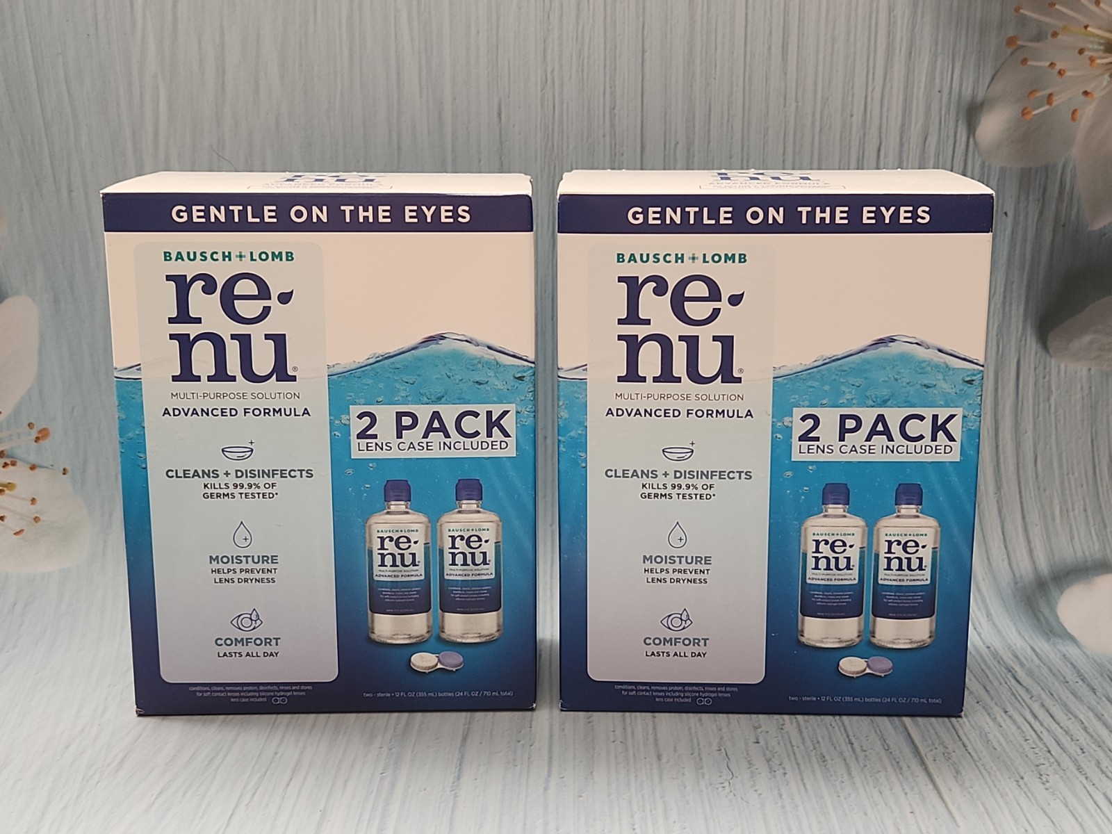 (Lot of 4 Bottles) Bausch + Lomb Contact Lens Solution, 12 o