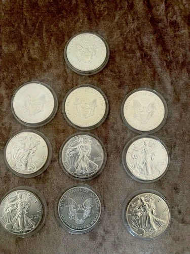 10 X American Eagle Silver Liberty 1oz 2020 Bullion Coins 0.999