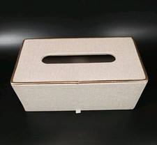Gold Rectangular Tissue Box Cover Stylish with Magnetic Bottom for Easy Refill