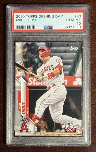 2020 Topps Mike Trout Opening Day #90 PSA 10 Angels