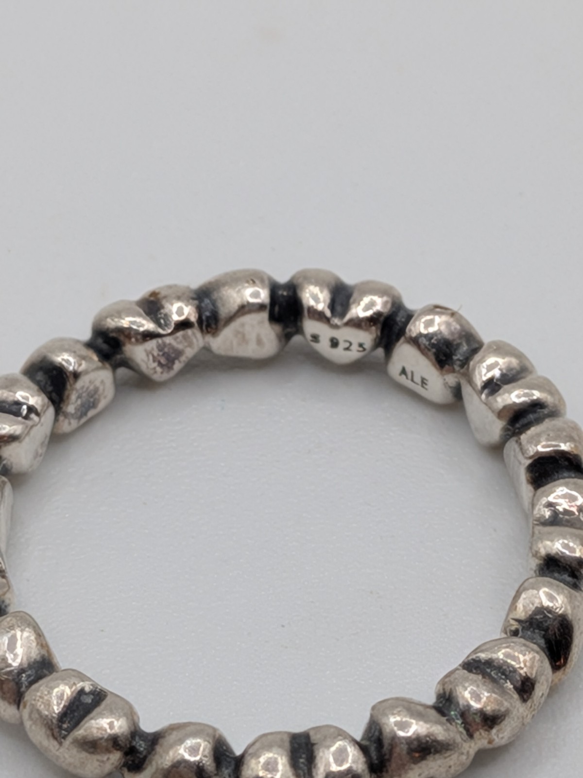 Authentic Pandora Stackable Ring Forever Love Hea… - image 3