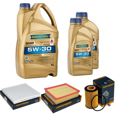 Inspektionspaket 7L RAVENOL SMP 5W-30 für VW Crafter Kasten 2.0 TDI MAN TGE
