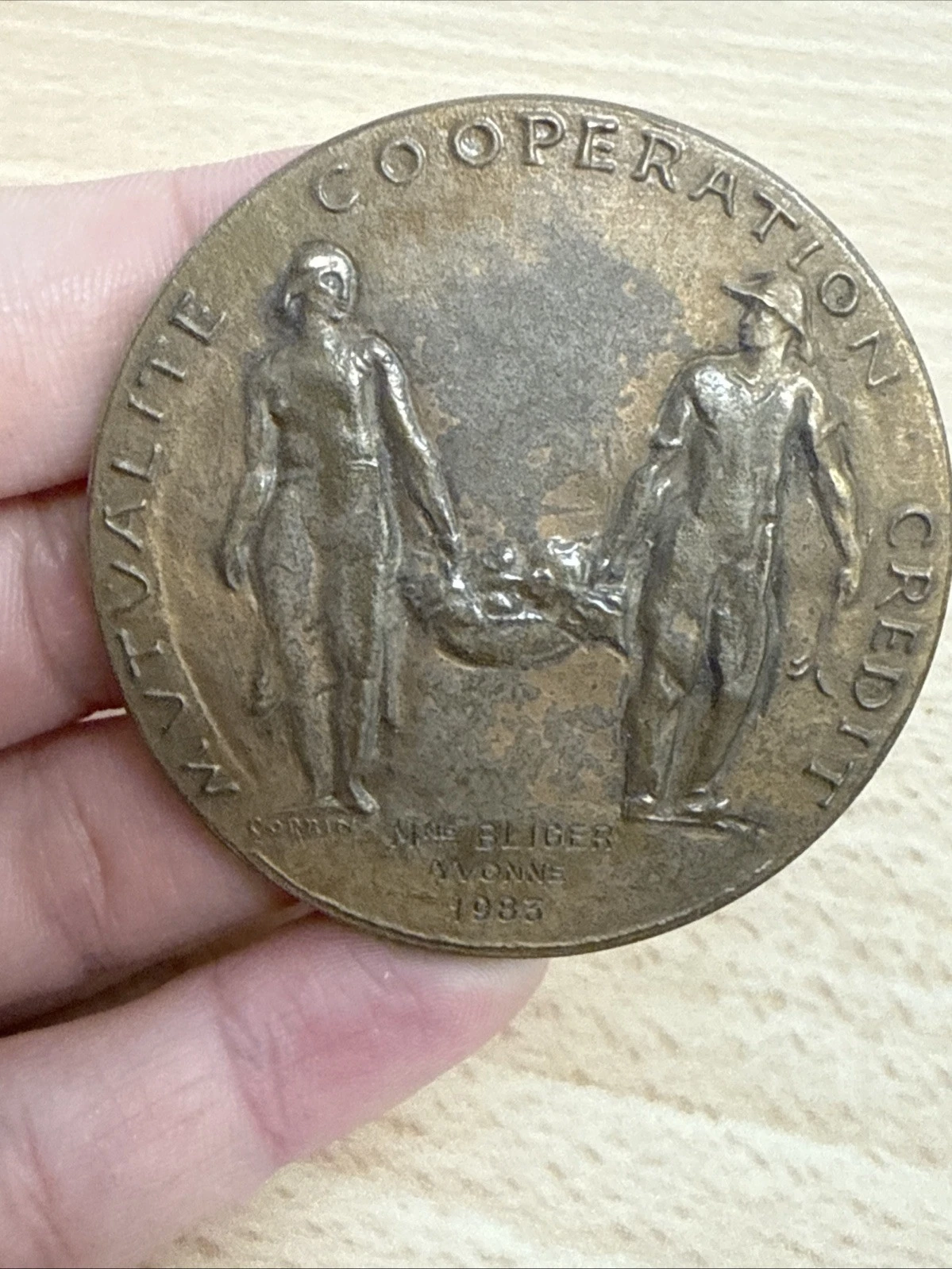 Médaille Mutualité Coopération Crédit Ministère De L’Agriculture En Bronze 1953