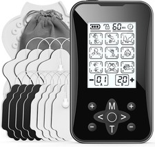 TENS Unit Muscle Stimulator 36 Modes Dual Channel Massager 12 Electrode Pads