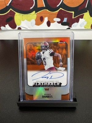 2025 Topps Finest Flashback Autographs Jayden Daniels Orange Auto 1/25