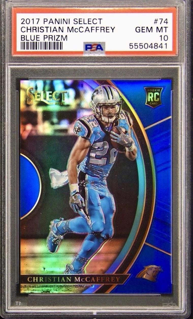 Christian McCaffrey Panini Select #74 Blue