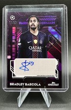 2025-26 Topps UEFA Club Competitions Knockout Bradley Barcola Purple Auto /50