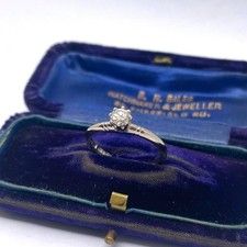 18ct Gold 0.25ct Diamond Ring Size L 1/2 Hallmarked 18ct White Gold Solitaire