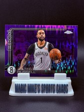 D'Angelo Russell 2025-26 Topps Chrome #79 Purple Pulsar Refractor /75 Nets