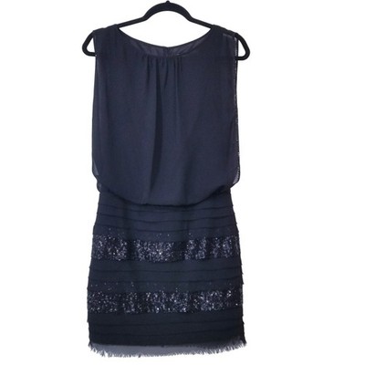 AIDAN by Aidan Mattox Women size 2 Sequins Black Mini Dress Sleeveless  Cocktail | eBay