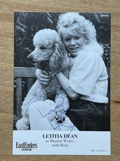 Hand Signed EastEnders Cast Card Letitia Dean as Sharon Watts