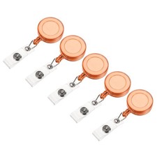 Retractable label support round coil, transparent orange 10 pcs