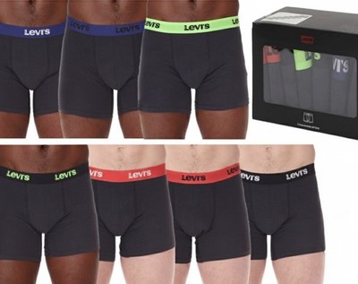 Levi s Herren Boxershorts 7er Pack M XL Baumwolle Unterwäsche in Geschenkbox