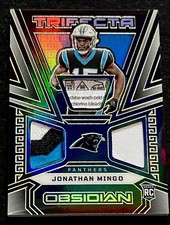 ‘23 Panini Obsidian Trifecta Swatches Jonathan Mingo RC Electric Etch Yellow /10