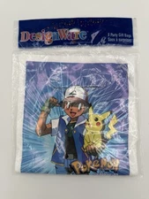 Vintage DesignWare 1999 Pokemon Birthday Party Favor Gift Bags 8 Pack - NEW