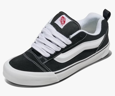 NEW Vans Knu Skool Skate Shoes Black/ White VN0009QC6BT