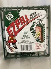 Bird Feeder - C&S EZ FILL SUET BASKET FOR WILD BIRDS – Green - Sealed and New