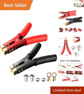 Versatile 1000A Jumper Cable Clamps - Heavy Duty Alligator Clips for Any Project