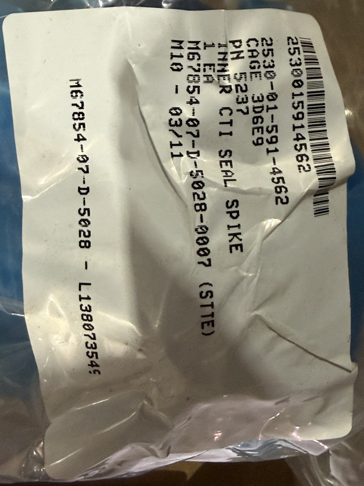 2560-01-591-4562 Axletech International 5237 Inner CTI Seal Spike