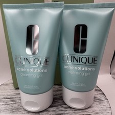 Lot Of 2 X Clinique Acne Solutions Cleansing Gel 4.2 Oz Each  8.4 Oz NEW IN BOX