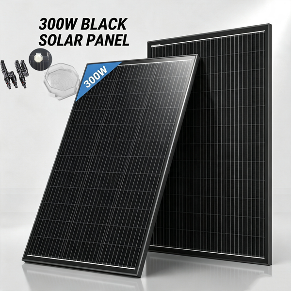 300W Monokristallin Solarmodul Photovoltaik PV 12V Mono Solarpanel 300 Watt DE-image
