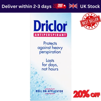 BRANDED Driclor Antiperspirant Roll On Applicator 20ml