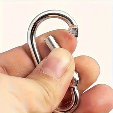 20 Pcs Carabiner Gourd Spring Clip Snap Shape Keychain Key Hook Buckle Aluminum