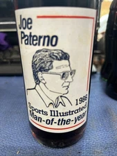 vintage ACL Soda Pop:  full COCA-COLA / COKE / JOE PATERNO / PENN STATE - 1986